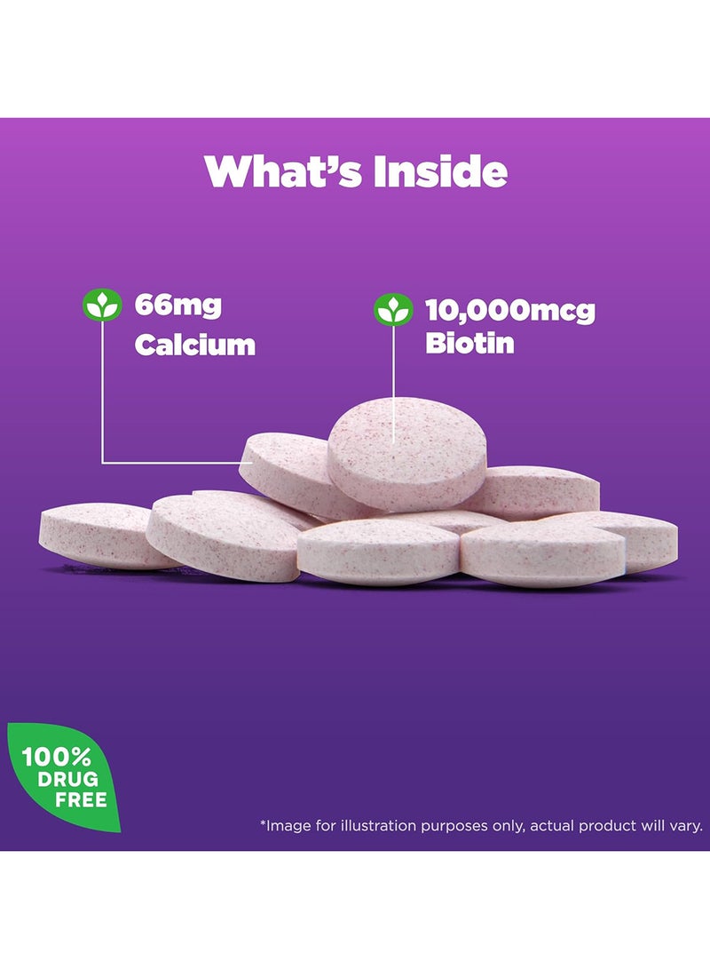 Natrol Biotin Beauty 10,000 mcg - 100 Tablets Packaging May Vary - Image 4